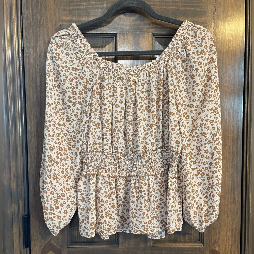 Floral Print Off-Shoulder Top
